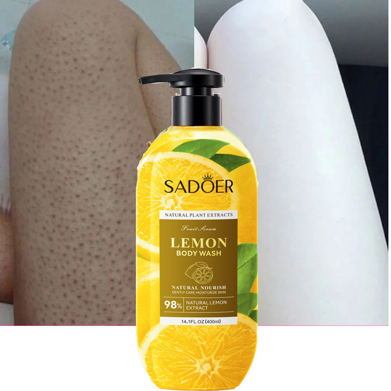 lemon Exfoliating Body Wash Whitening shower gel柠檬沐浴露液