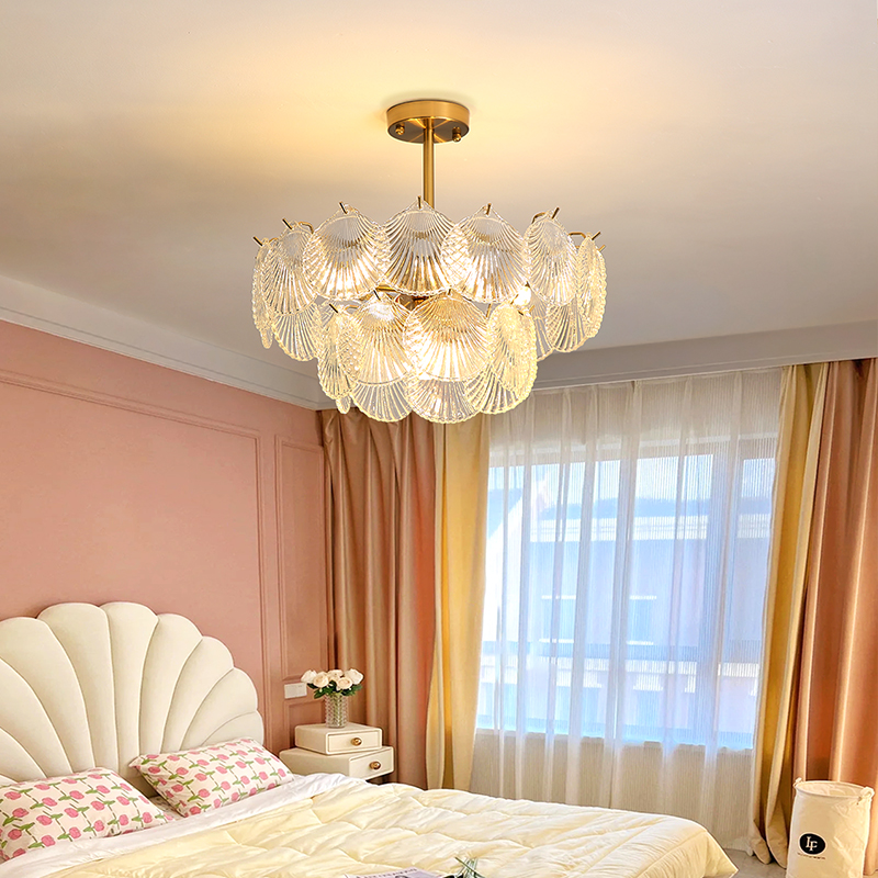法式轻奢主卧室灯吊灯现代简约网红水晶创意温馨浪漫房间客厅灯具
