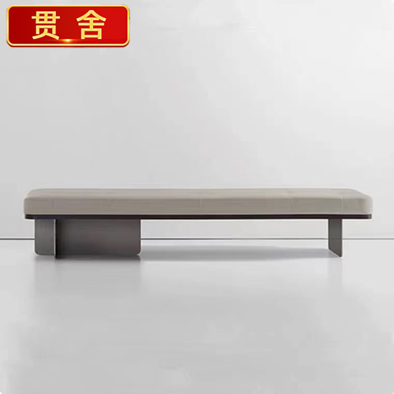 设计师意式服装店试衣间换鞋凳床尾凳不锈钢长条凳沙发凳长方形凳