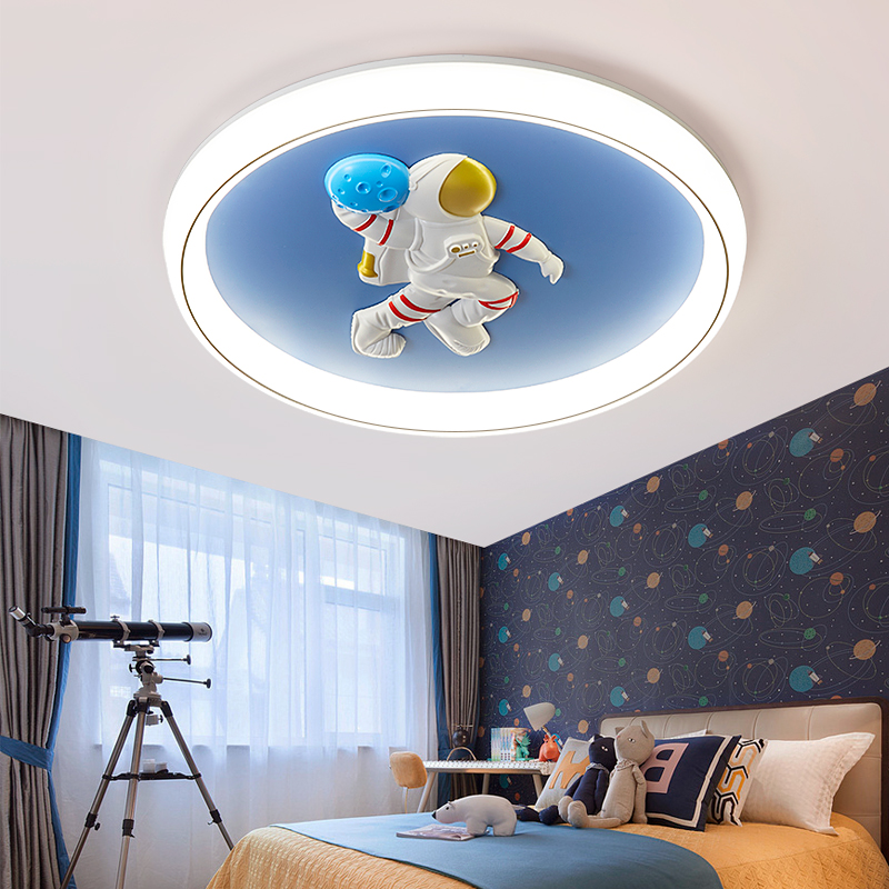 儿童房灯具宇航员太空人星球灯男孩女孩房卡通现代简约卧室吸顶灯