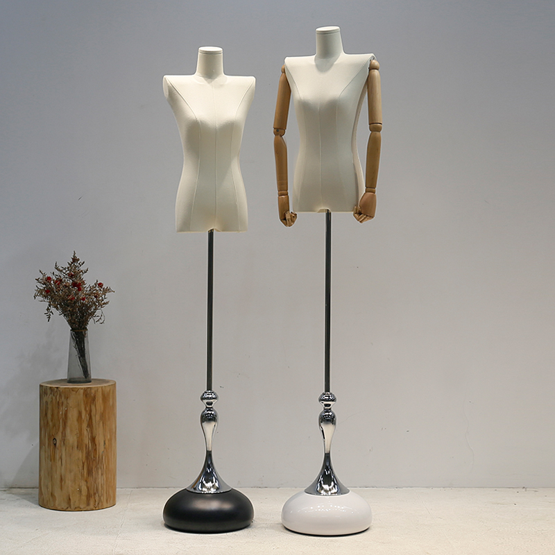新款韩版平肩锁骨小胸模特道具女半身服装店橱窗人台模特展示架子