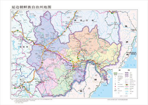 延边朝鲜族自治州地图水系河流湖泊交通行政区划旅游铁路地形卫星