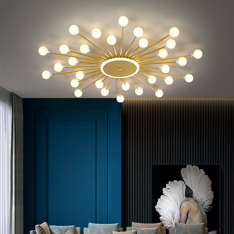 2020年新款客厅灯北欧网红分子灯具简约后现代卧室家用魔豆灯饰
