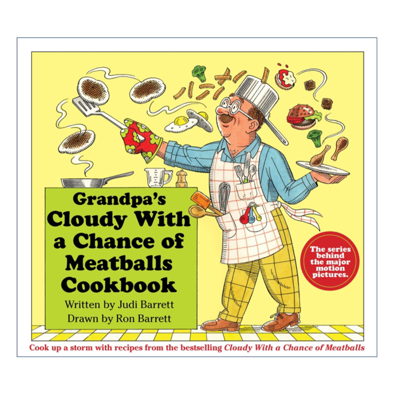 英文原版 Grandpa's Cloudy With a Chance of Meatballs Cookbook 爷爷的阴天有时下肉丸食谱书 全彩插图 英文版 进口英语书籍