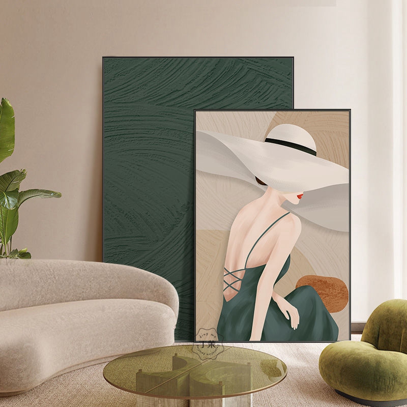 抽象现代客厅装饰画沙发背景墙落地画艺术人物轻奢玄关高级感挂画