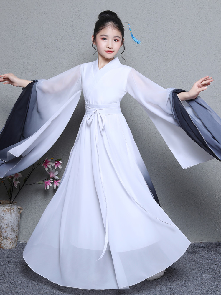 大童女童成人古装古典儿童中国风舞蹈服古筝演出服表演服古风时尚