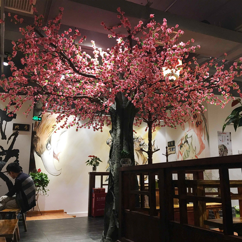 室内餐厅装饰仿真樱花树婚庆景观布置假樱花树Flower造景