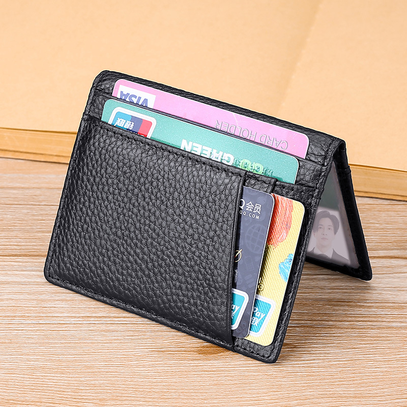 男士超薄真皮卡包多卡位小巧防消磁卡套驾驶证皮套便携银行卡夹
