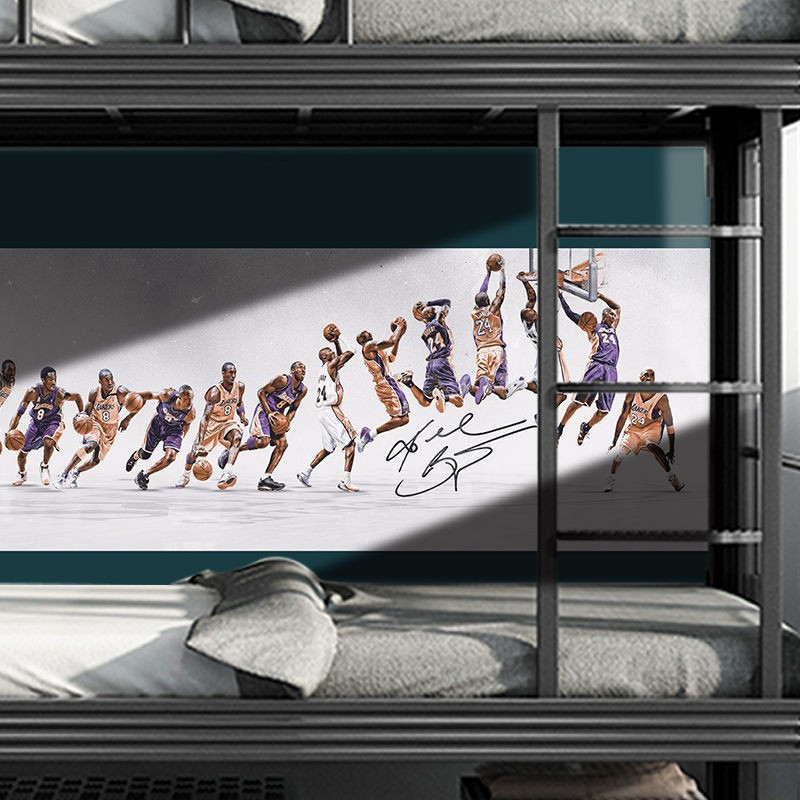 科比海报墙贴学生宿舍卧室超大高清NBA篮球壁纸自粘装饰墙面贴纸