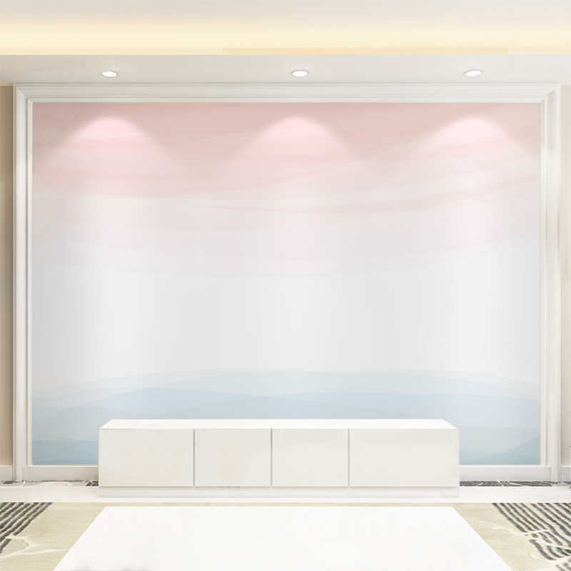 粉蓝色渐变墙纸简约现代墙布网红ins壁布客厅卧室电视背景墙壁纸