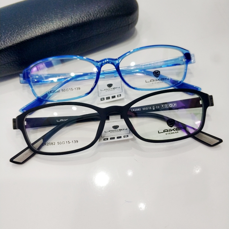 超轻小框近视眼镜架TR90可配镜片莱肯LAIKEN高度数眼睛黑色青少年
