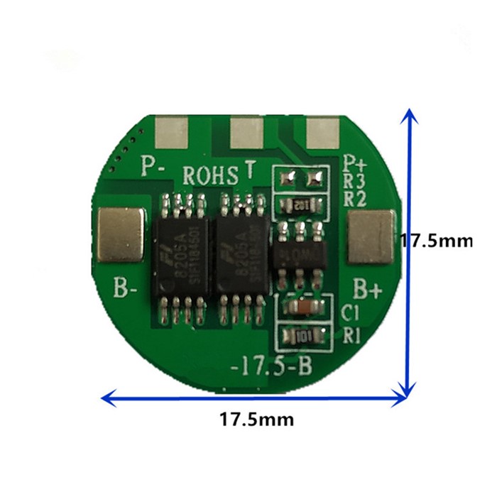 3.7V 4.2V 圆形锂电池保护板 单双moss大功率适用于单节18650电芯