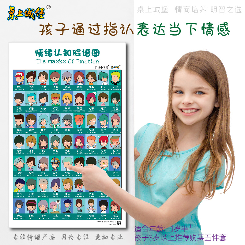 幼儿情绪脸谱情绪认知脸谱图表情脸谱情感脸谱图儿童情商教具团购