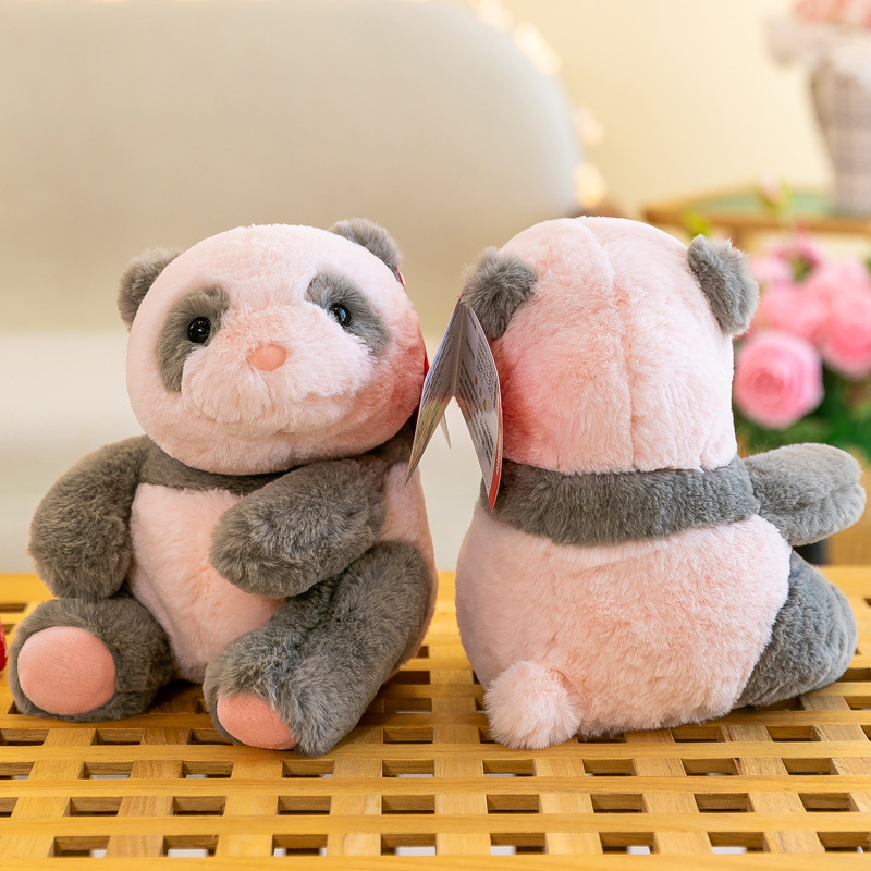 正版仿真国宝小熊猫幼崽毛绒玩具刚出生的大熊猫公仔安抚娃娃玩偶