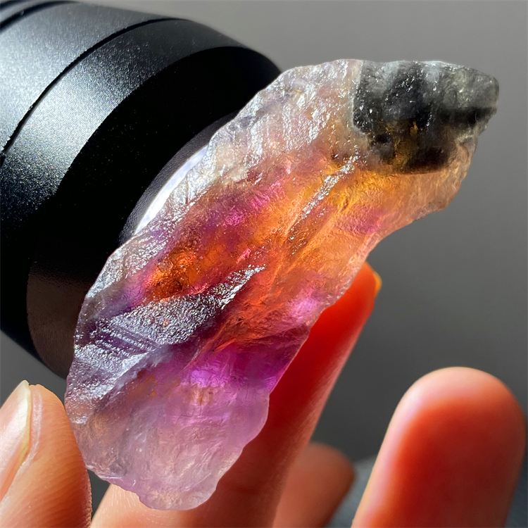 天然水晶极光Auralite23紫钛骨干原石标本包含23种矿物质吊坠摆件
