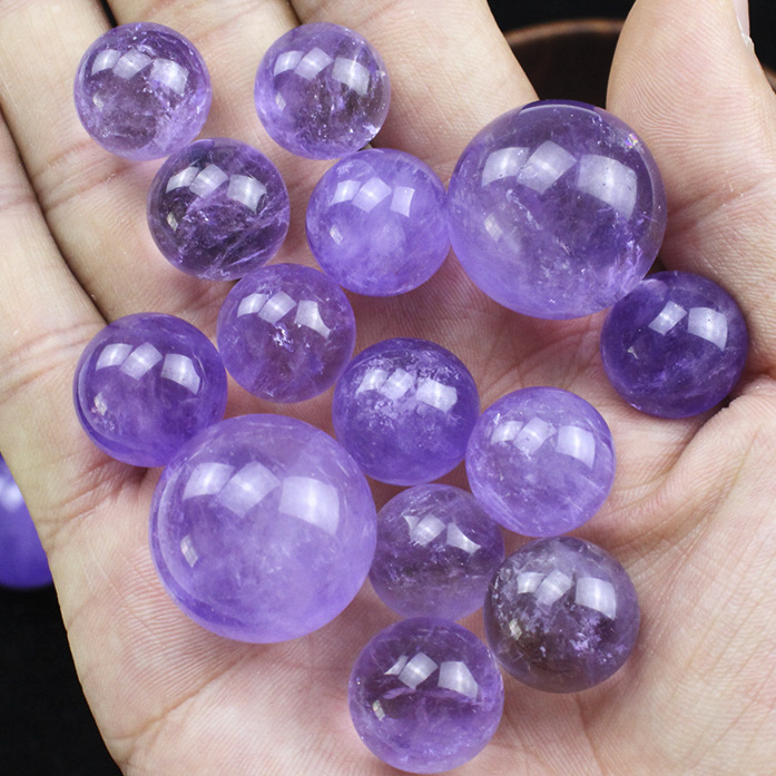 纯天然紫水晶球精选水晶原石水晶球家居摆件