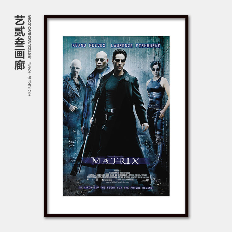 国外经典科幻电影海报挂画黑客帝国The Matrix卧室墙壁有框装饰画