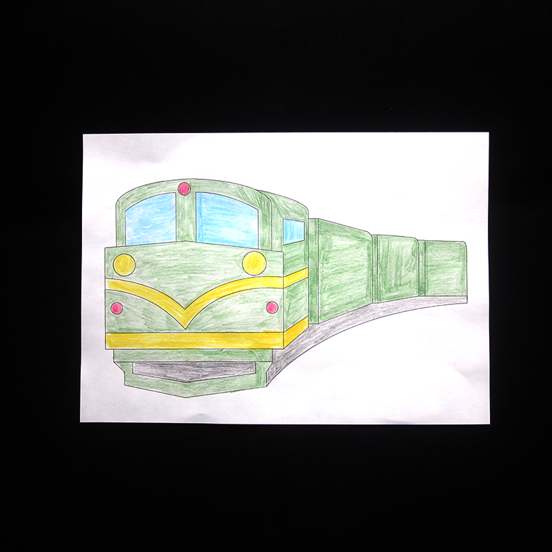 宝宝3-4-6岁幼儿园画画作业火车高铁涂色本米奇老鼠填色画本涂鸦