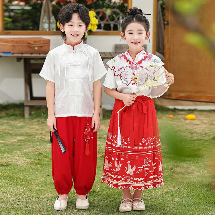 六一儿童节演出服汉服中国风朗诵小学生幼儿园舞蹈古装合唱表演服