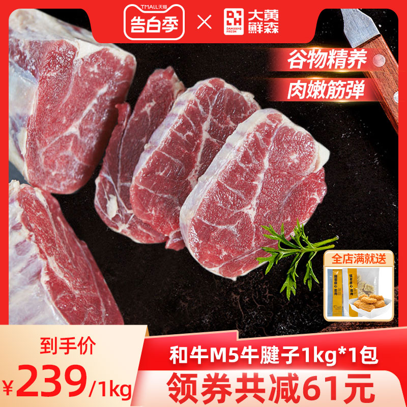 进口原切澳洲M5和牛腱子健身推荐鲜冻生牛肉烧烤牛腿肉