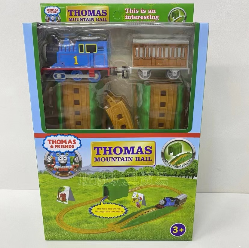 出口版托马斯儿童电动大师轨道小火车过山洞儿童益智动手拼接套装
