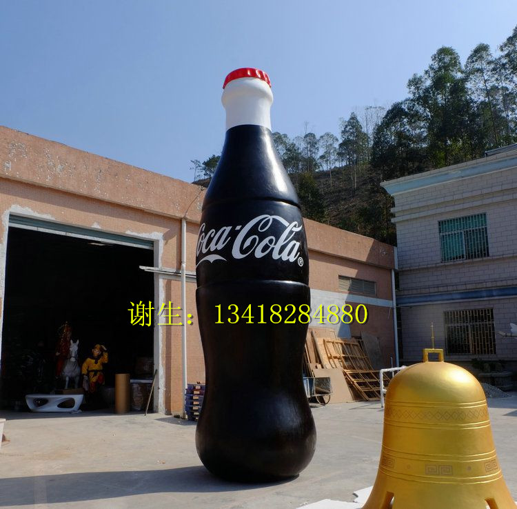 仿真饮料瓶可口可乐瓶易拉罐啤酒瓶模型百事可乐瓶标志玻璃钢雕塑