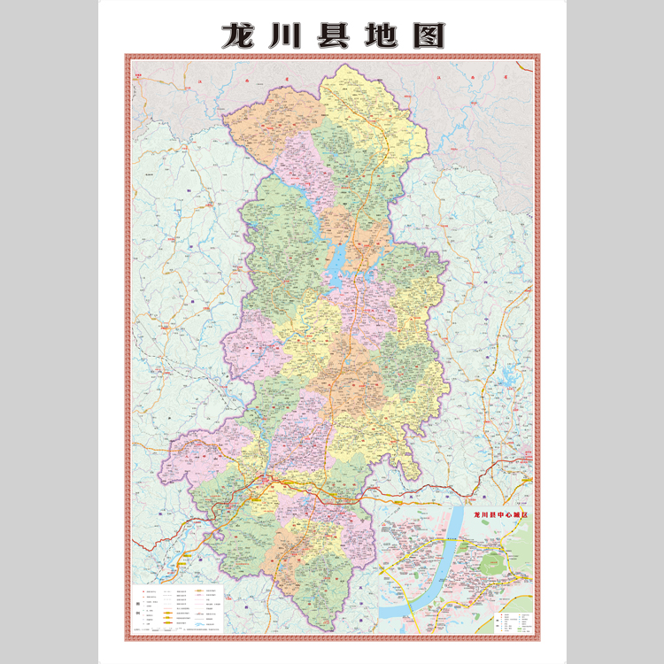 龙川县地图电子版设计素材文件