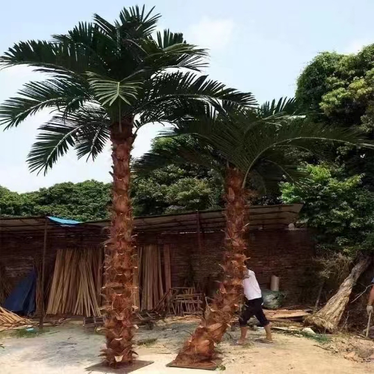 仿真棕榈树大型假树热带仿真绿植造景室内外装饰大树人字皮棕榈树