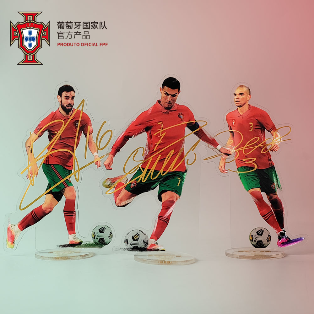 葡萄牙国家队官方商品 | C罗B费球星签名立牌足球迷周边礼物摆件