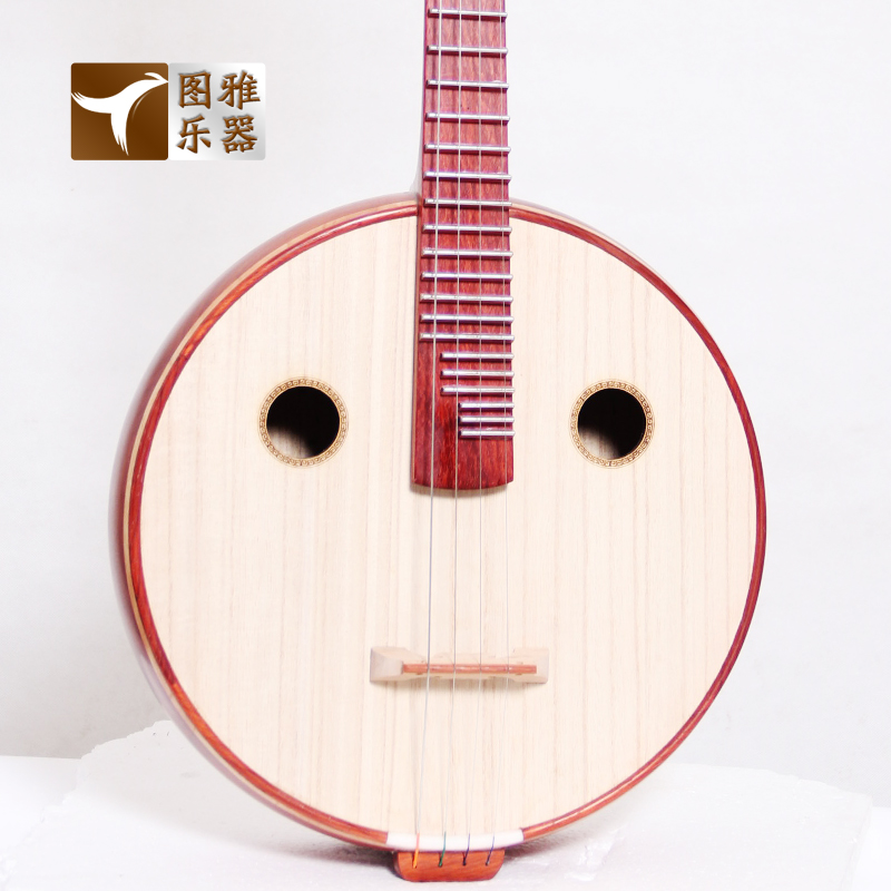 梵巢民族弹弦乐器成人演奏儿童改良小中阮乐器二十四品半度阮