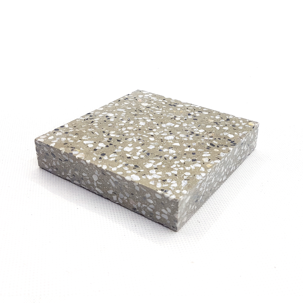 人造石预制板机制通体防潮水磨石成品无机地板砖块板安装翻新固化