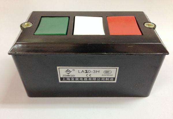 上海金泉 LA20-3H 机床控制 按钮开关 三位 红白绿