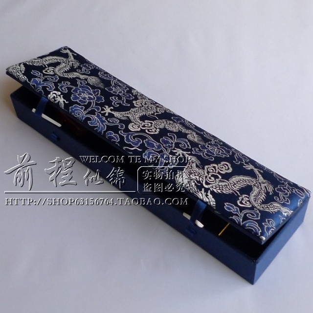 年底清仓促销 两双银筷子毛笔簪子梳子工艺礼品包装盒 高档锦盒