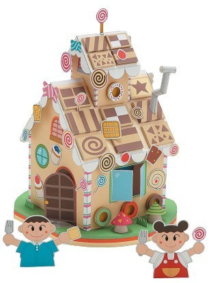 满68包邮3D手工纸模型DIY童话故事曲奇饼屋城堡房子卡纸非成品