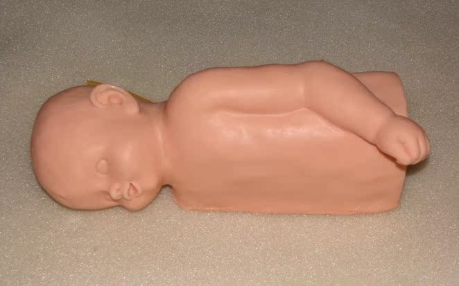高级硅胶婴儿头部及手臂静脉注射穿刺训练模型 婴儿穿刺模型