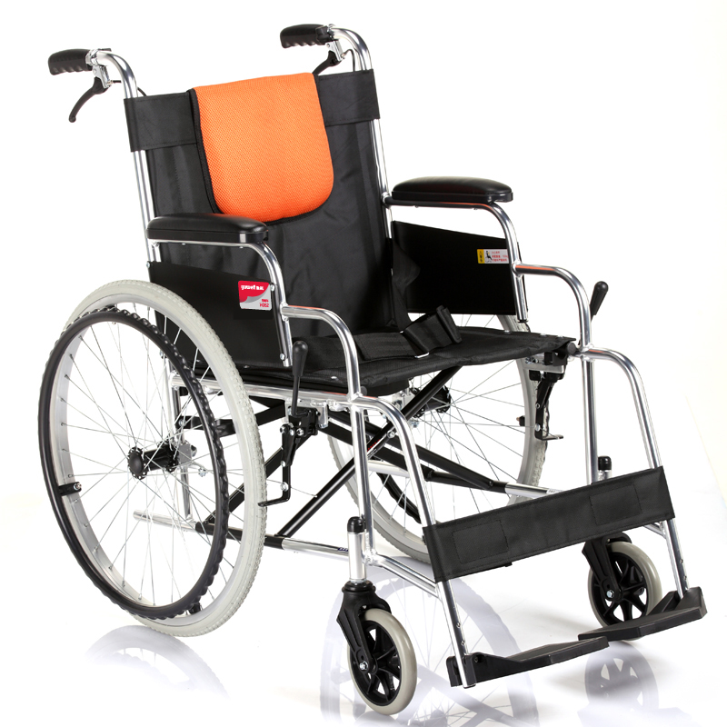 鱼跃医疗手动轮椅车H062手推老年瘫痪轮椅折叠轻便小老人残疾人