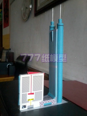 [777纸模型]深圳地王大厦模型 城市摩天楼沙盘建筑模型
