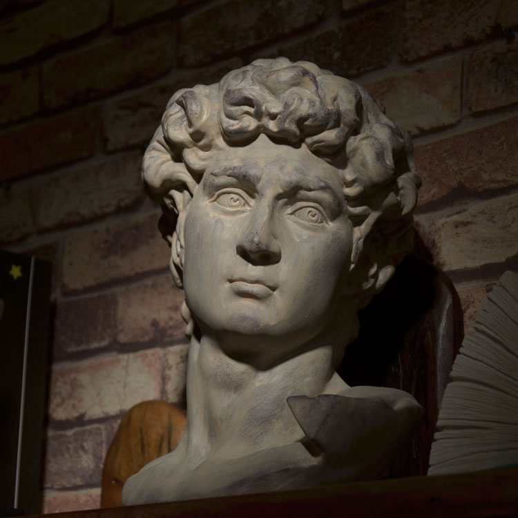 文艺复兴大卫头雕塑摆件 意大利雕像人物树脂家居装饰 摆设工艺品