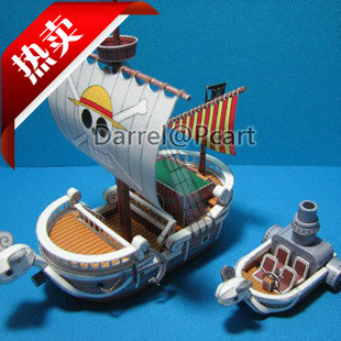 儿童手工折纸DIY拼装立体纸质模型海贼王梅丽号黄金梅利号海盗船