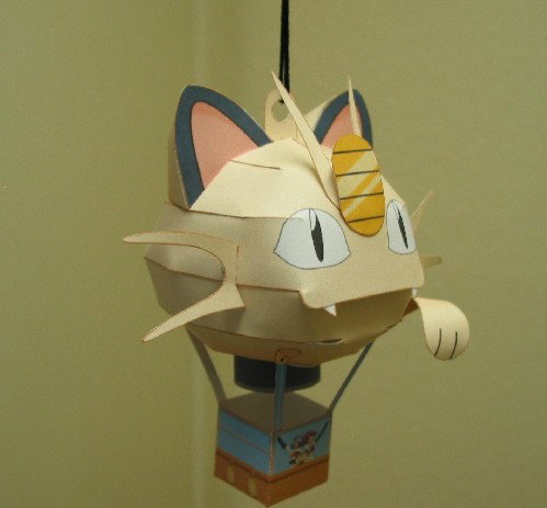 儿童手工折纸DIY拼装立体3D纸质模型宠物小精灵热气球猫气球制作