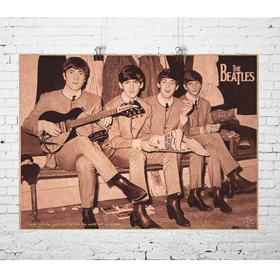 披头士乐队约翰列侬JOHN LENNONbeatles高清海报老照片IMAGINE