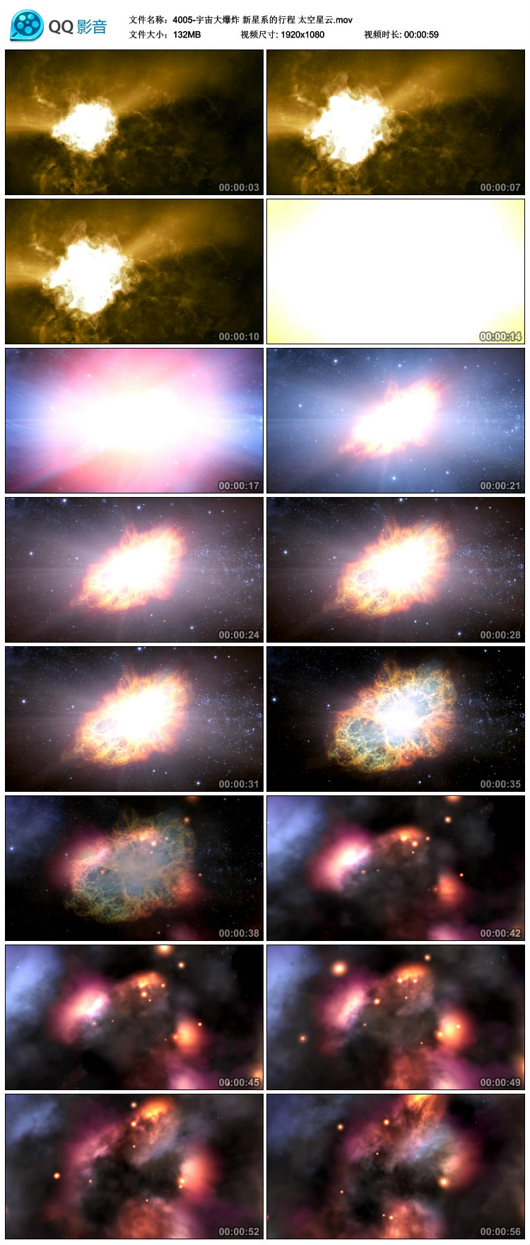 宇宙大爆炸新星系的行程太空星 实拍视频素材