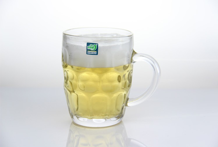 正品德力青苹果扎啤杯菠萝啤酒杯饮料果汁杯透明水时尚玻璃杯