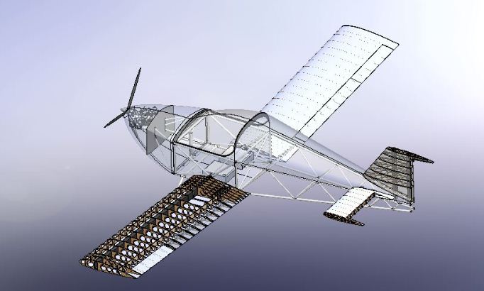 F LSA轻型单座运动飞机 飞行器设计 3D模型
