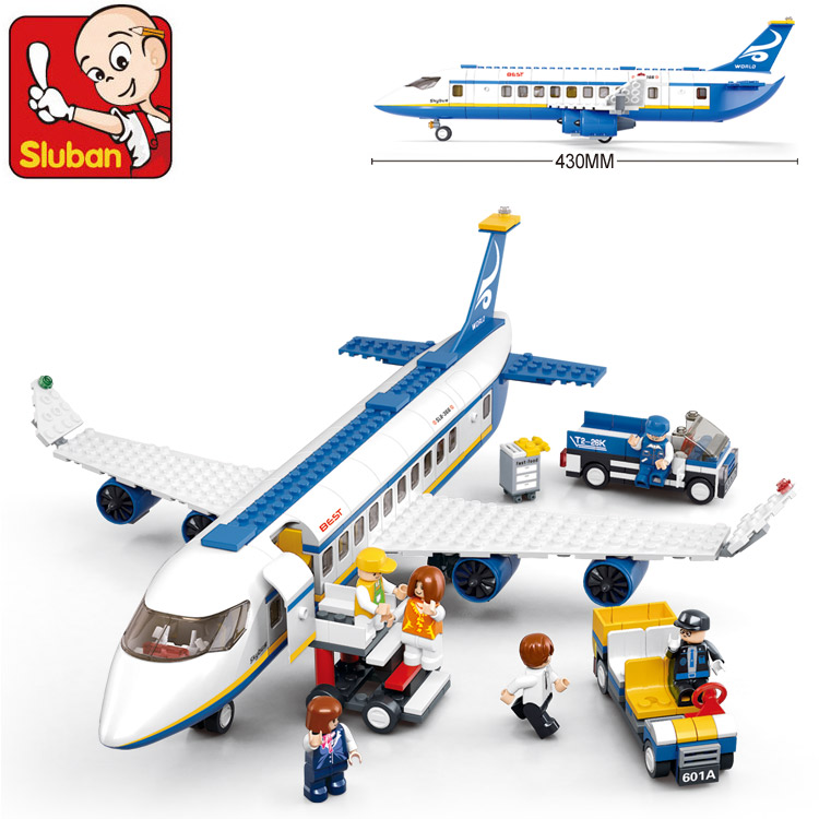 小鲁班民航飞机客机 小颗粒拼装积木儿童玩具6-14岁礼物兼容乐高