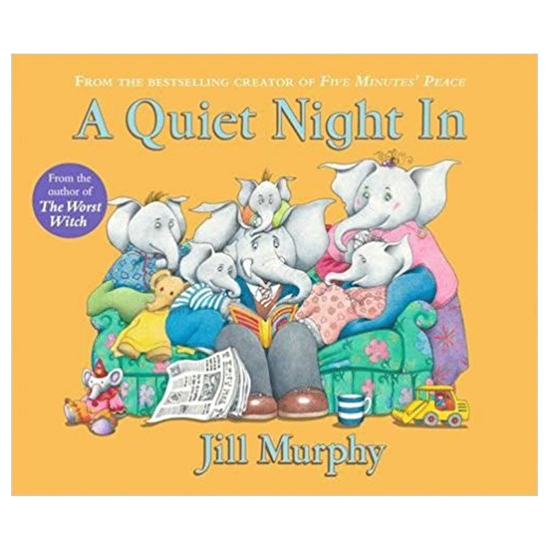 【预售】The Large Family A Quiet Night In大象巴巴 一个宁静的夜晚 英文儿童绘本适合3-6岁