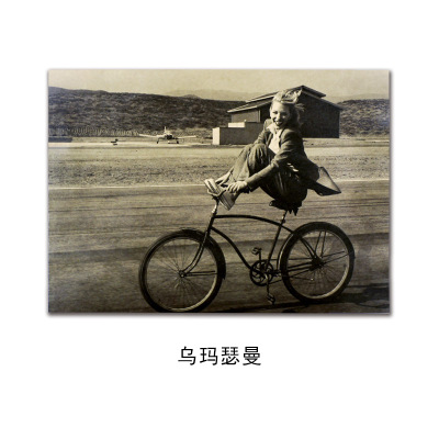 【A0281】布兰凯特骑自行车复古牛皮纸海报室内酒吧咖啡馆装饰画