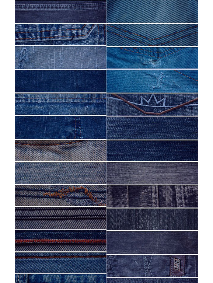 JPEG格式牛仔布料纹理图片素材褪色水洗牛仔裤布料PS合成质感素材