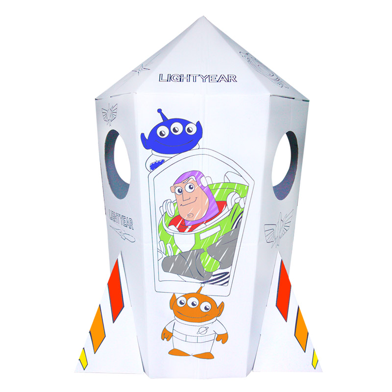 幼儿园纸壳纸盒儿童纸箱玩具diy手工制作房子 男女孩立体模型火箭