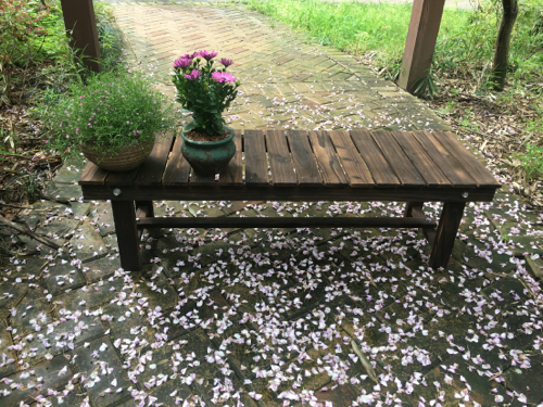 日式缘台 花园阳台凳椅子小板凳实木木质植物置物架